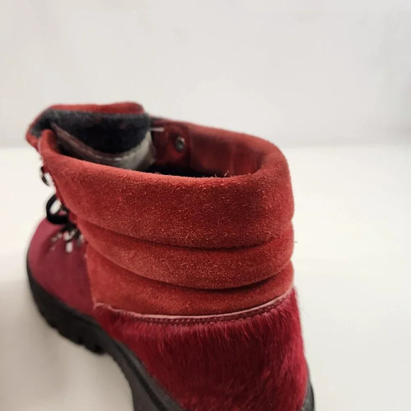 Oscar Sport Fur Boots Red Size EU 39 (US 8) Winter Outdoor Made in Italy - Picture 16 of 16